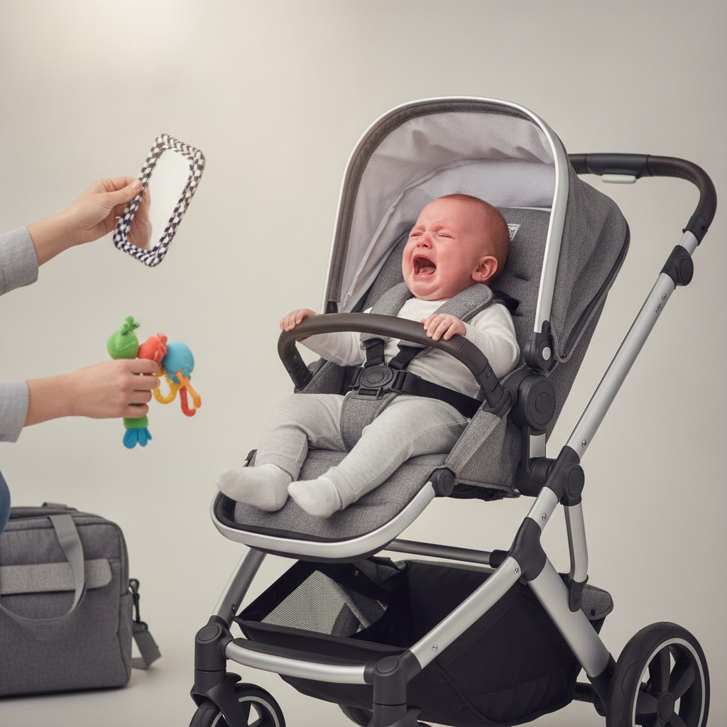 Bébé qui pleure ou refuse la poussette : causes et solutions efficaces
